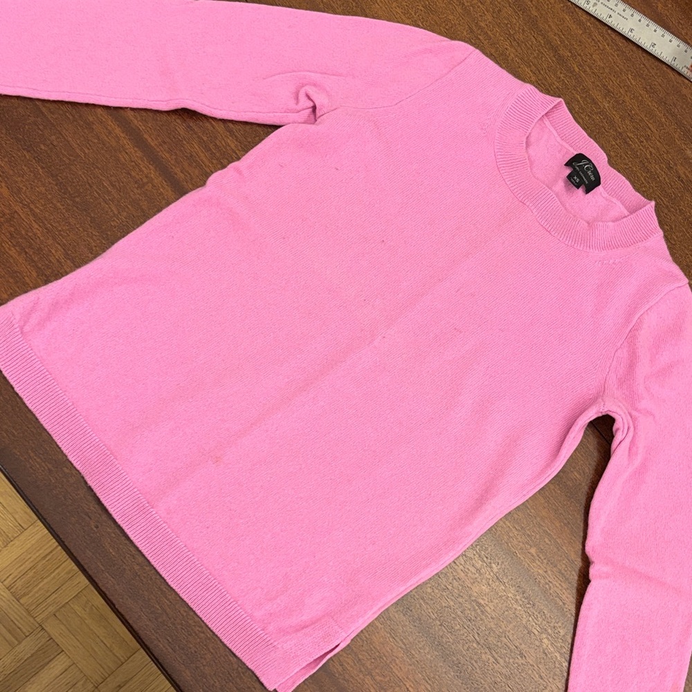 J. Crew Bright Pink Crew Neck Sweater